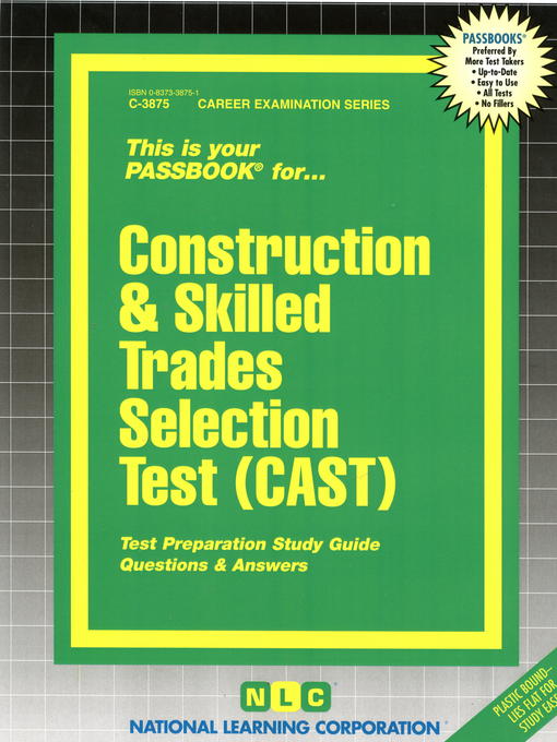 Title details for Construction and Skilled Trades Selection Test (CAST) by National Learning Corporation - Available